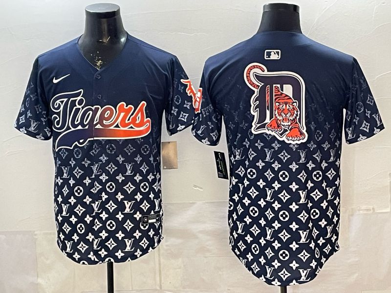 Men Detroit Tigers Blank Blue Game 2026 Nike MLB Jersey style 0014->detroit tigers->MLB Jersey